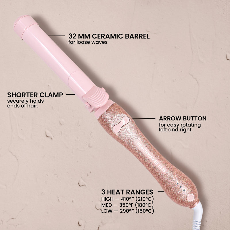 Beachwaver® B1.25 Pink Glitter